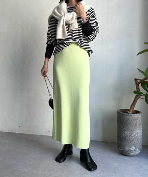 DouDou(ドゥドゥ)の「袖シアー切替ボーダーTEE(Tシャツ/カットソー・レディース・ブラック・FREE)」の12枚目の写真