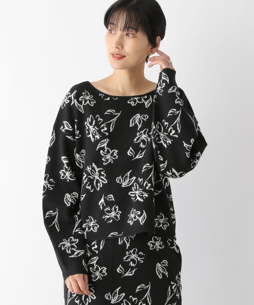 LEPSIM（レプシィム）の「12ゲージ花柄ニットプルオーバー 174425