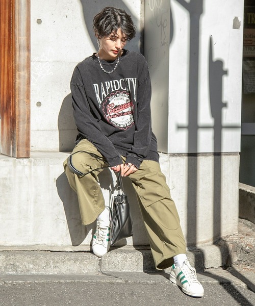 RAGEBLUE（レイジブルー）の「ヴィンテージプリントロンＴ（Tシャツ/カットソー・レディース・ホワイト/スミクロ・FREE）」の11枚目の写真