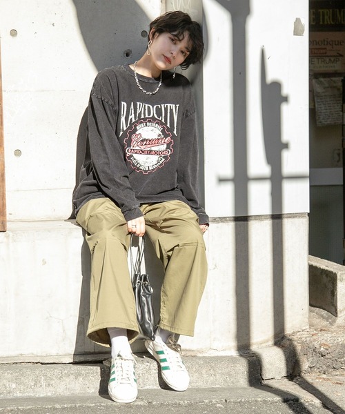 RAGEBLUE（レイジブルー）の「ヴィンテージプリントロンＴ（Tシャツ/カットソー・レディース・ホワイト/スミクロ・FREE）」の12枚目の写真