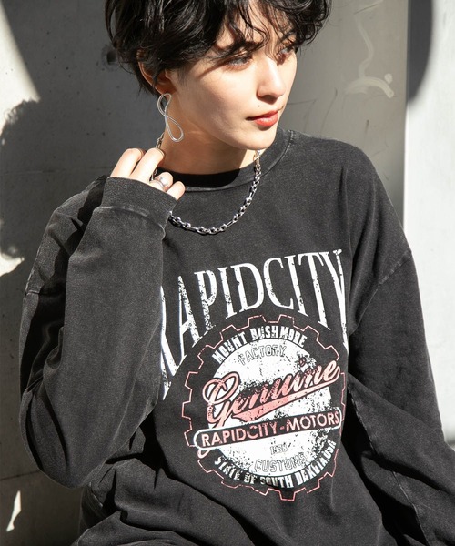 RAGEBLUE（レイジブルー）の「ヴィンテージプリントロンＴ（Tシャツ/カットソー・レディース・ホワイト/スミクロ・FREE）」の15枚目の写真