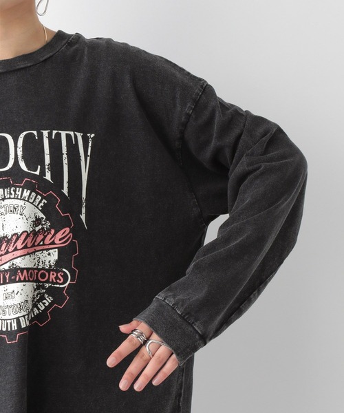 RAGEBLUE（レイジブルー）の「ヴィンテージプリントロンＴ（Tシャツ/カットソー・レディース・ホワイト/スミクロ・FREE）」の19枚目の写真