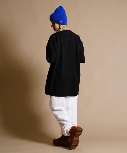 NEW ERA(ニューエラ)の「【ムラサキスポーツ別注】NEW ERA/ニューエラ ビッグシルエット/オーバーサイズ/無地刺繍フロントロゴTシャツ 13732620/13732621/13732622(Tシャツ/カットソー・レディース・ホワイト/ブラック/ベージュ・XL/XXL)」の15枚目の写真
