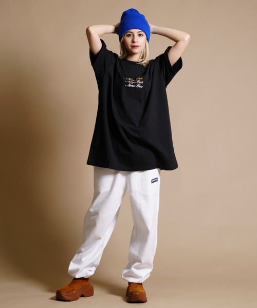 NEW ERA(ニューエラ)の「【ムラサキスポーツ別注】NEW ERA/ニューエラ ビッグシルエット/オーバーサイズ/無地刺繍フロントロゴTシャツ 13732620/13732621/13732622(Tシャツ/カットソー・レディース・ホワイト/ブラック/ベージュ・XL/XXL)」の13枚目の写真