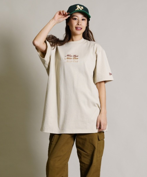 NEW ERA(ニューエラ)の「【ムラサキスポーツ別注】NEW ERA/ニューエラ ビッグシルエット/オーバーサイズ/無地刺繍フロントロゴTシャツ 13732620/13732621/13732622(Tシャツ/カットソー・レディース・ホワイト/ブラック/ベージュ・XL/XXL)」の16枚目の写真