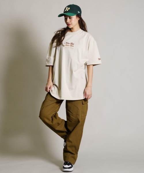 NEW ERA(ニューエラ)の「【ムラサキスポーツ別注】NEW ERA/ニューエラ ビッグシルエット/オーバーサイズ/無地刺繍フロントロゴTシャツ 13732620/13732621/13732622(Tシャツ/カットソー・レディース・ホワイト/ブラック/ベージュ・XL/XXL)」の19枚目の写真