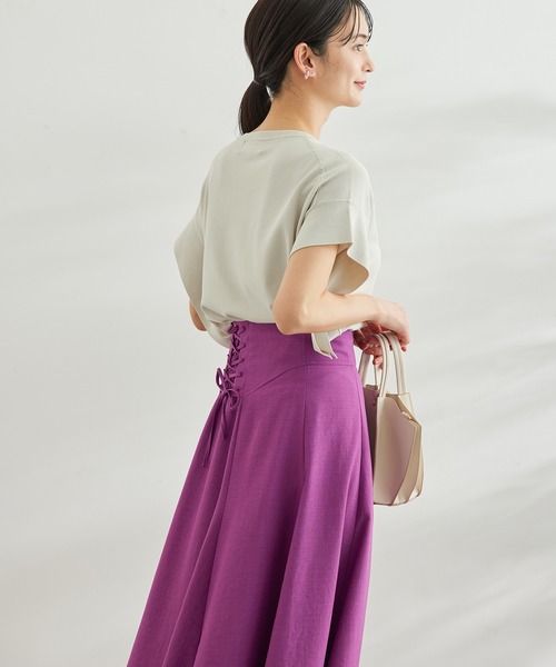 UVカット・接触冷感・洗濯機洗いOK/フレアスリーブニットプルオーバー