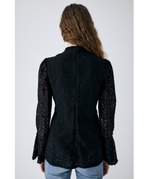 MOUSSY（マウジー）の「RUSSELL LACE ブラウス（シャツ/ブラウス・レディース・オフホワイト/ブラック・1/2）」の5枚目の写真