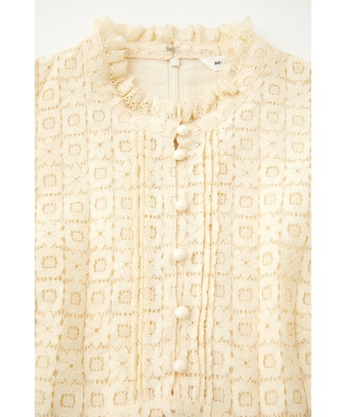 MOUSSY（マウジー）の「RUSSELL LACE ブラウス（シャツ/ブラウス・レディース・オフホワイト/ブラック・1/2）」の4枚目の写真