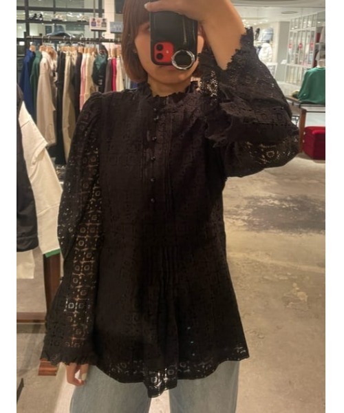 MOUSSY（マウジー）の「RUSSELL LACE ブラウス（シャツ/ブラウス・レディース・オフホワイト/ブラック・1/2）」の18枚目の写真