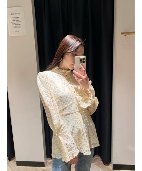 MOUSSY（マウジー）の「RUSSELL LACE ブラウス（シャツ/ブラウス・レディース・オフホワイト/ブラック・1/2）」の19枚目の写真