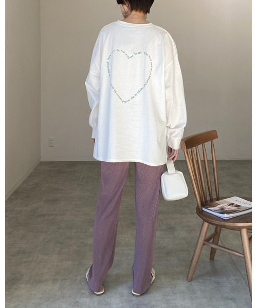 ■ ■Jeans シグネチャー バックプリント 長袖T バックプリント長袖Tシャツ ファーストダウンエクスプロ