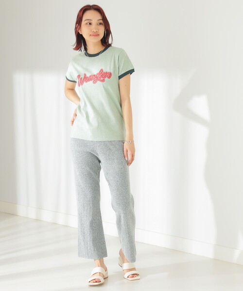 Wrangler（ラングラー）の「Wrangler / オールド ロゴ リンガー Tシャツ（Tシャツ/カットソー・レディース・グリーン/ネイビー・SMALL）」の9枚目の写真