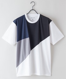 汗染みの目立ちにくいTシャツ ZEROSTAIN ゼロステイン 撥水性 UVカット プリントTシャツ 切り替えTシャツ