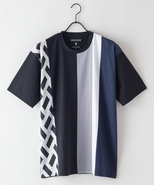 LB/S （エルビーエス）の「汗染みの目立ちにくいTシャツ ZEROSTAIN ゼロステイン　撥水性　UVカット プリントTシャツ 切り替えTシャツ（Tシャツ/カットソー・メンズ・その他12/その他4/その他5/ブラック系その他/ダークブルー/ブルー系その他/その他6/その他7/その他8/その他9/その他10/その他11/ブルー/ネイビー/その他/その他1/その他2/その他3/ブラック/チャコールグレー/ホワイト系3/ホワイト系5/ブルー系4/ブラック系5/ブルー系6/ホワイト系4/ホワイト系6/ブラック系3・SMALL/LARGE/MEDIUM/X-LARGE）」の7枚目の写真