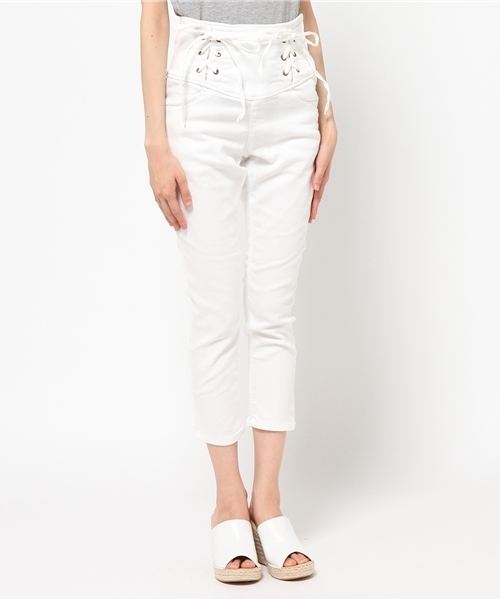 WEGO（ウィゴー）の「WEGO/レースアップアンクルスキニーパンツ（デニムパンツ・レディース・インディゴブルー/ライトインディゴブルー/ホワイト・MEDIUM/LARGE）」の13枚目の写真