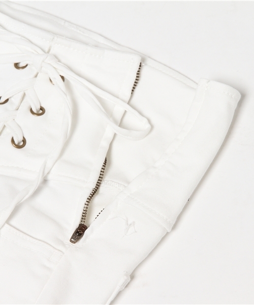 WEGO（ウィゴー）の「WEGO/レースアップアンクルスキニーパンツ（デニムパンツ・レディース・インディゴブルー/ライトインディゴブルー/ホワイト・MEDIUM/LARGE）」の10枚目の写真