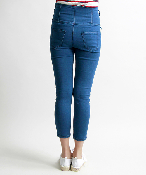 WEGO（ウィゴー）の「WEGO/レースアップアンクルスキニーパンツ（デニムパンツ・レディース・インディゴブルー/ライトインディゴブルー/ホワイト・MEDIUM/LARGE）」の5枚目の写真