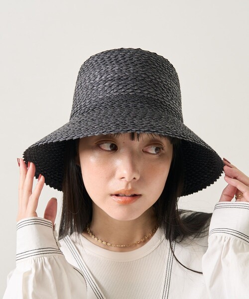 FREAK'S STORE（フリークスストア）の「Casselini/キャセリーニ ストローブレードハット（ハット・レディース・ナチュラル/ブラック・ONE SIZE）」の2枚目の写真