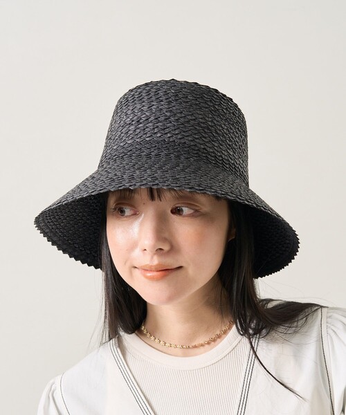 FREAK'S STORE（フリークスストア）の「Casselini/キャセリーニ ストローブレードハット（ハット・レディース・ナチュラル/ブラック・ONE SIZE）」の4枚目の写真