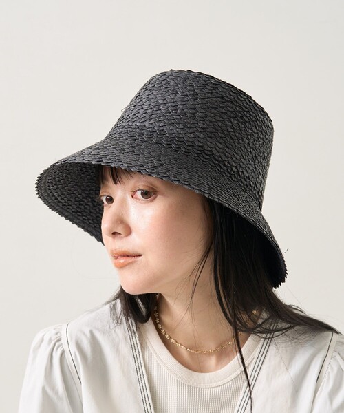 FREAK'S STORE（フリークスストア）の「Casselini/キャセリーニ ストローブレードハット（ハット・レディース・ナチュラル/ブラック・ONE SIZE）」の5枚目の写真