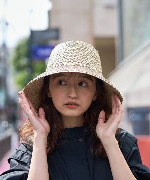 FREAK'S STORE（フリークスストア）の「Casselini/キャセリーニ ストローブレードハット（ハット・レディース・ナチュラル/ブラック・ONE SIZE）」の7枚目の写真