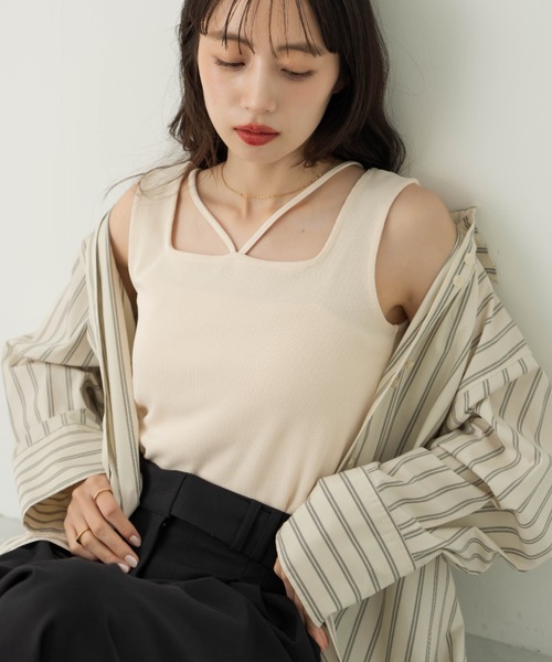 hinari 2wayデザインタンク　３色セット 2wayデザインタンク（タンクトップ）｜hinari（ヒナリ）のファッション