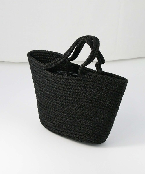 Gready Brilliant(グレディブリリアン)の「ロープブレードカゴBAG(かごバッグ・レディース・ブラック/ベージュ・FREE)」の2枚目の写真