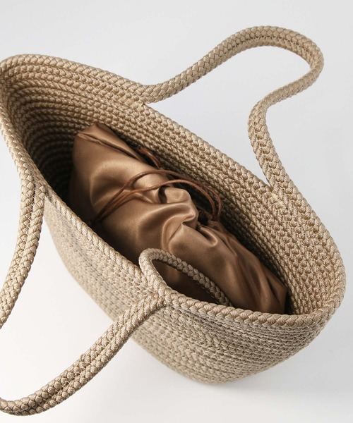 Gready Brilliant(グレディブリリアン)の「ロープブレードカゴBAG(かごバッグ・レディース・ブラック/ベージュ・FREE)」の13枚目の写真