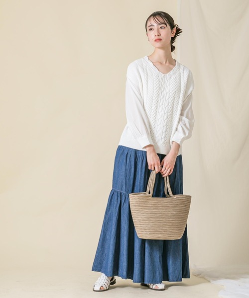 Gready Brilliant(グレディブリリアン)の「ロープブレードカゴBAG(かごバッグ・レディース・ブラック/ベージュ・FREE)」の14枚目の写真