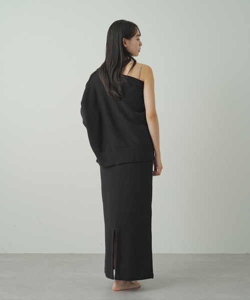 earthy（アーシー）の「ワンショルニット（ニット/セーター・レディース・グレー/オフホワイト/ブラック・FREE）」の18枚目の写真