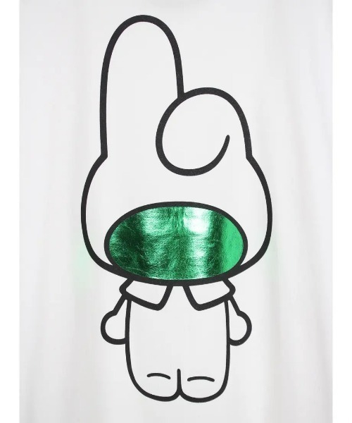 ohta(オータ)の「【ohta】MyMelody x ohta white T-SHIRT(Tシャツ/カットソー・メンズ・ブラック/ホワイト・2/1/0)」の3枚目の写真