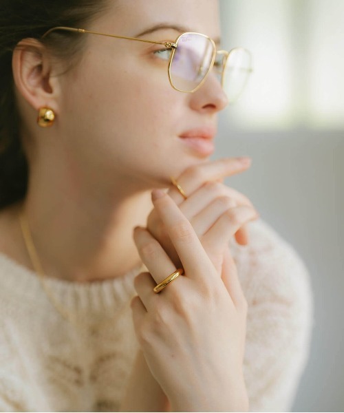 Ops.（オプス）の「リング 大きめ 大ぶり シルバー925 ゴールド 金属アレルギー対応【AUREOLA アウレオラ】18kゴールド仕上げ（リング・レディース・シルバー/イエローゴールド・11号/9号/15号/13号）」の15枚目の写真