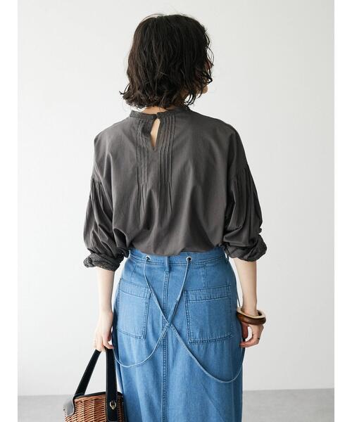 CRAFT STANDARD BOUTIQUE（クラフトスタンダードブティック）の「インドコットン レース使イブラウス（シャツ/ブラウス・レディース・チャコールグレー/ホワイト/イエロー・FREE）」の19枚目の写真