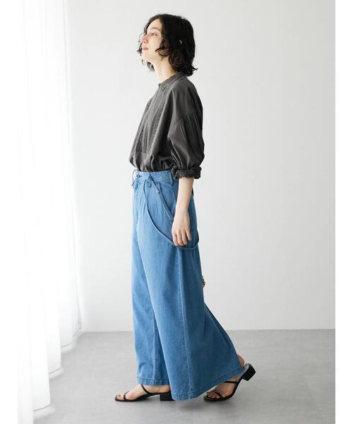 CRAFT STANDARD BOUTIQUE（クラフトスタンダードブティック）の「インドコットン レース使イブラウス（シャツ/ブラウス・レディース・チャコールグレー/ホワイト/イエロー・FREE）」の21枚目の写真