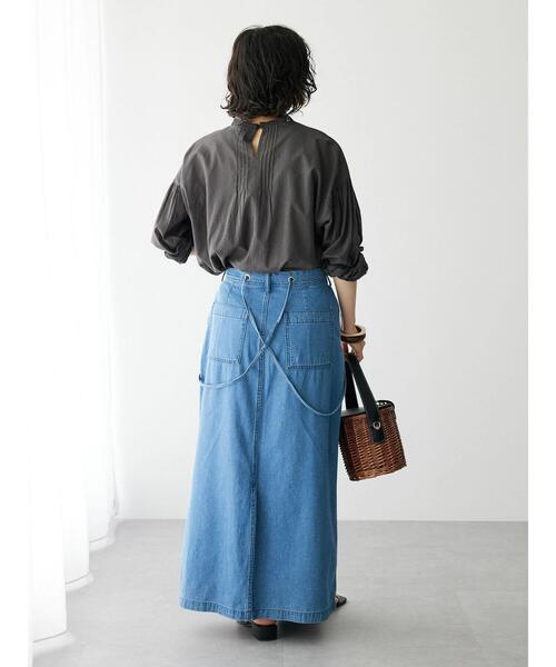 CRAFT STANDARD BOUTIQUE（クラフトスタンダードブティック）の「インドコットン レース使イブラウス（シャツ/ブラウス・レディース・チャコールグレー/ホワイト/イエロー・FREE）」の22枚目の写真