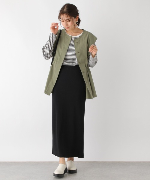 LEPSIM（レプシィム）の「シアーボーダードルマンプルオーバー　187120（Tシャツ/カットソー・レディース・レッド/ブラック/グリーン・FREE）」の9枚目の写真