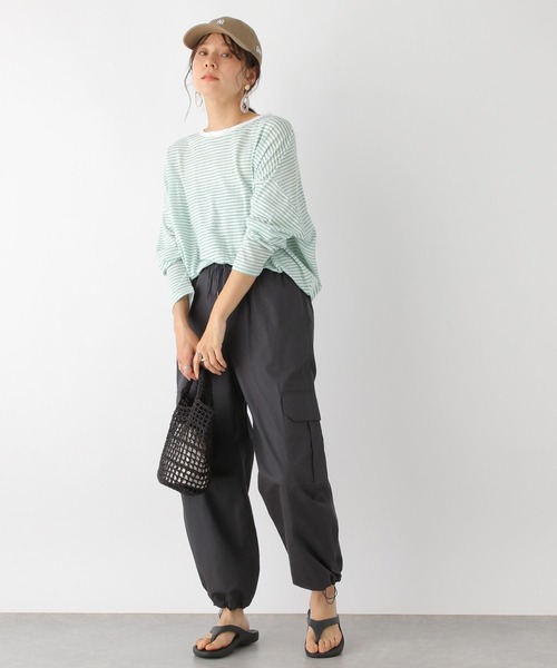 LEPSIM（レプシィム）の「シアーボーダードルマンプルオーバー　187120（Tシャツ/カットソー・レディース・レッド/ブラック/グリーン・FREE）」の12枚目の写真