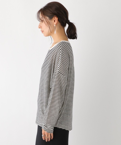 LEPSIM（レプシィム）の「シアーボーダードルマンプルオーバー　187120（Tシャツ/カットソー・レディース・レッド/ブラック/グリーン・FREE）」の15枚目の写真