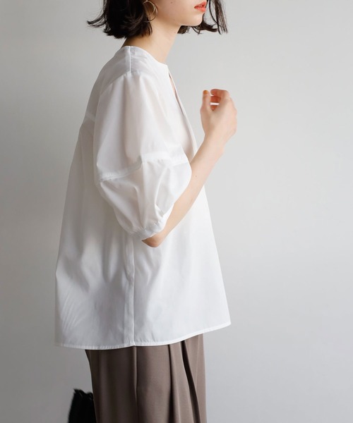 2023SSランタンスリーブスキッパーブラウス