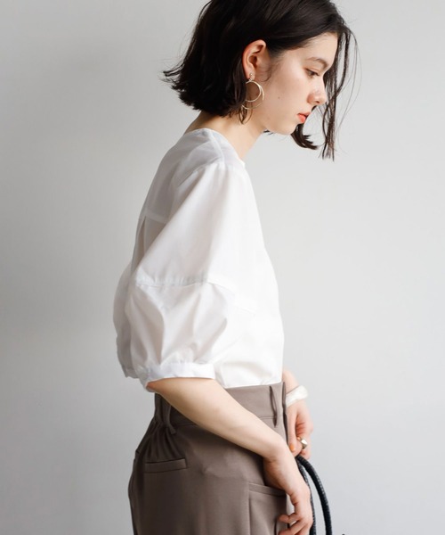 2023SSランタンスリーブスキッパーブラウス
