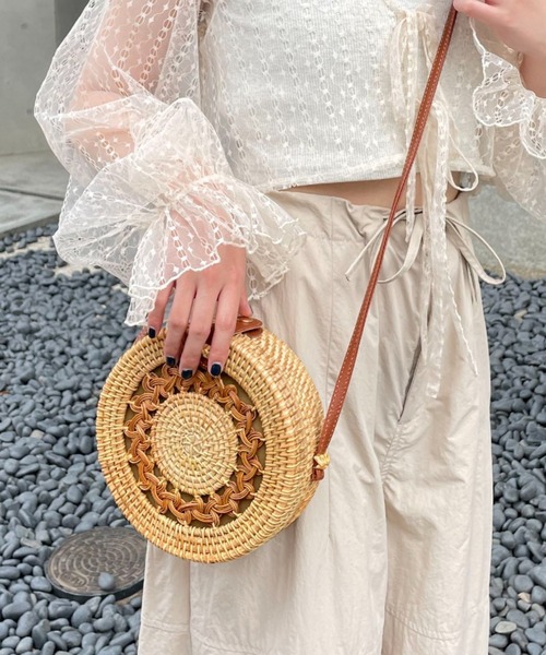 CIAOPANIC（チャオパニック）の「サークルショルダーカゴバック（かごバッグ・レディース・ベージュ・FREE）」の19枚目の写真