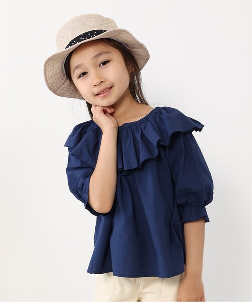 ikka（イッカ）の「リネンタッチドットリボンハット（ハット・キッズ・ベージュ・FREE）」の11枚目の写真