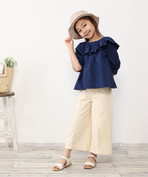 ikka（イッカ）の「リネンタッチドットリボンハット（ハット・キッズ・ベージュ・FREE）」の13枚目の写真