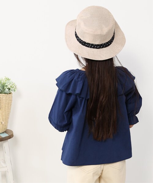 ikka（イッカ）の「リネンタッチドットリボンハット（ハット・キッズ・ベージュ・FREE）」の14枚目の写真