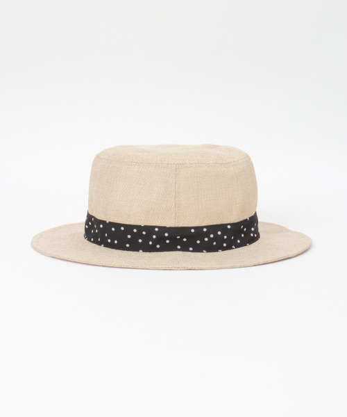 ikka（イッカ）の「リネンタッチドットリボンハット（ハット・キッズ・ベージュ・FREE）」の8枚目の写真