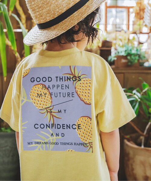 BREEZE(ブリーズ)の「ボックスロゴリゾートTシャツ(Tシャツ/カットソー・キッズ・ブラック/オフホワイト/イエロー/ピンク・140/100/110/80/130/120/90)」の1枚目の写真