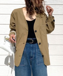 Q | ノーカラージャケット(ノーカラージャケット)