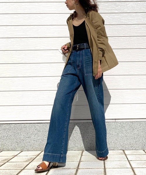 Q（キュー）の「ノーカラージャケット（ノーカラージャケット・レディース・キャメル/アイボリー・MEDIUM）」の7枚目の写真