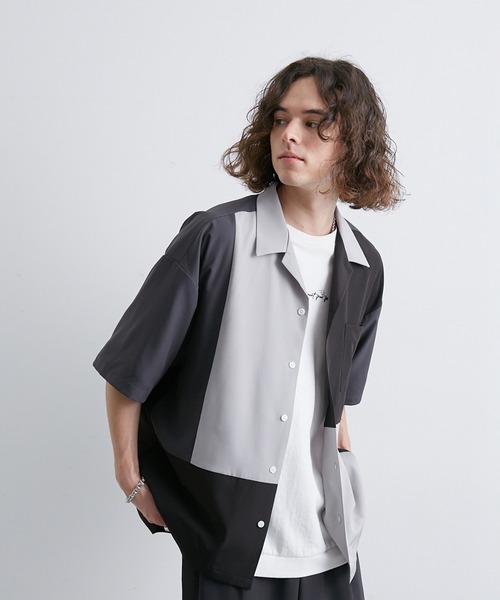 JUNRED(ジュンレッド)の「イージーケア / クレイジーパターンオープンカラーシャツ(Tシャツ/カットソー・メンズ・ブルー/ブラック/ベージュ・L/M/LL)」の20枚目の写真